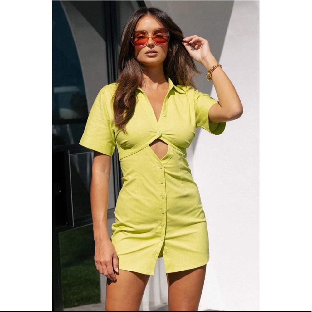 Neon lime dress